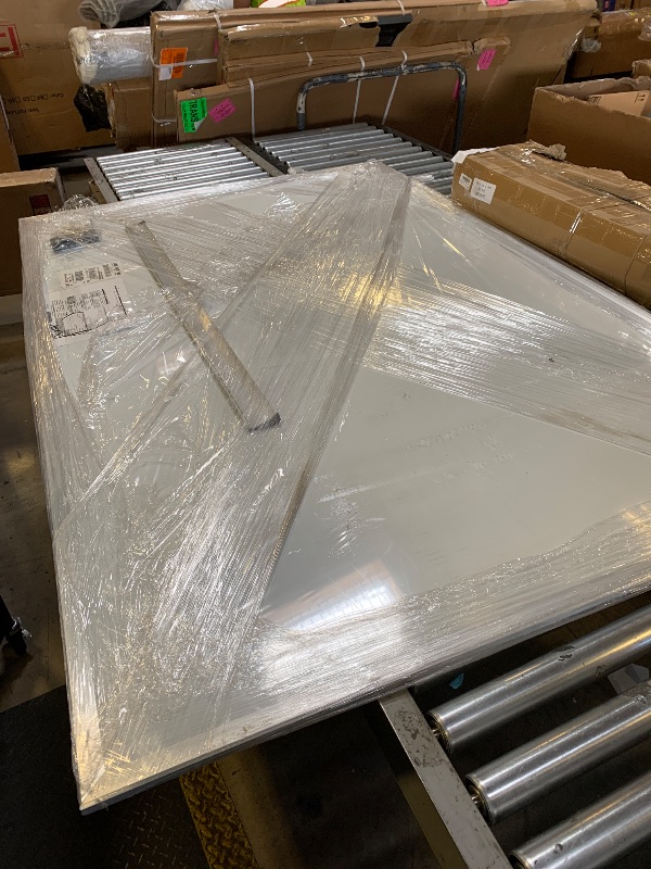 Photo 1 of Porcelain Steel Magnetic Dry Erase Board w/ Aluminum Frame & Map Rail (5' W x 3' H)