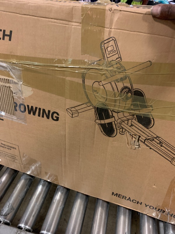 Photo 1 of Merach Rowing Machine, Magnetic Rower Machine for Home, 16 Levels of Quiet Resistance, Dual Slide Rail with Max 350lb Weight Capacity, App Compatible with LCD Monitor, Q1S