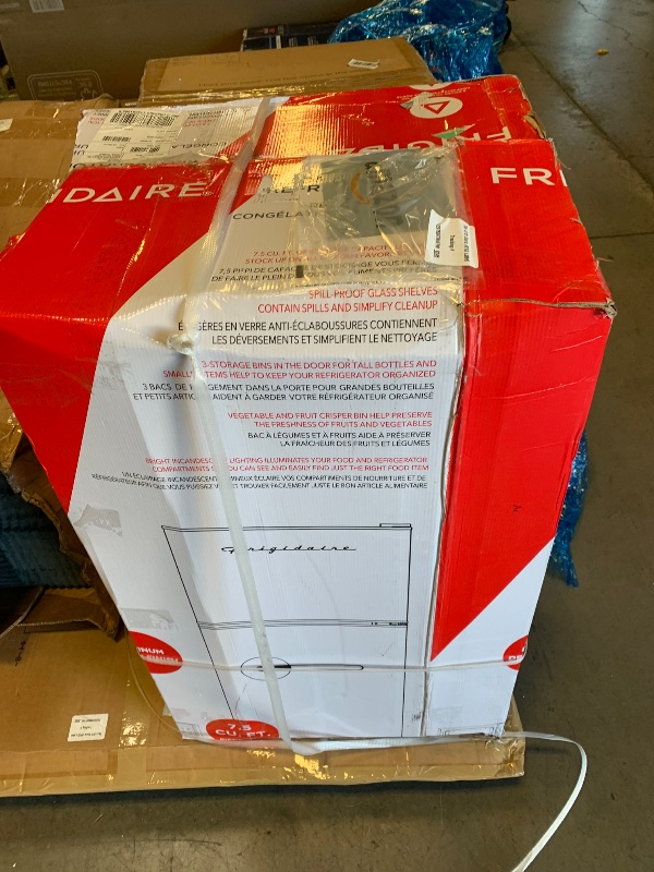 Photo 1 of Frigidaire Retro Apartment Size Refrigerator with Top Freezer - 2 Door Fridge with 7.5 Cu Ft of Storage Capacity, Adjustable Spill-Proof Shelves, Door & Crisper Bins, Black