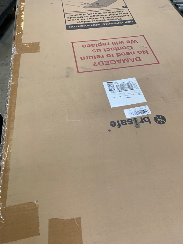 Photo 1 of brisafe 71" x 40" Full Length Rolling Floor Mirror on Lockable Wheels, Large Rectangular Shatter-Resistant Safety Glass, for Home Dance Studio & Yoga, Black Metal Frame and Stand