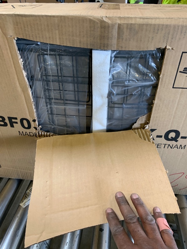 Photo 1 of  Bed Frame with Charging Station, LED Bed Frame Queen with Upholstered Storage Headboard, Platform Bed with Metal Slats & Under Bed Storage, No Box Spring Needed, Noise Free, Black
