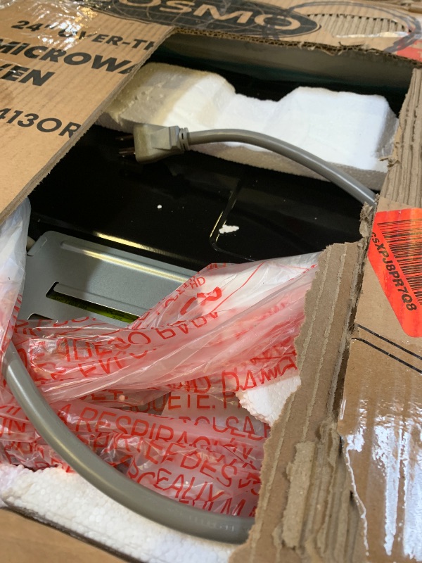 Photo 1 of COSMO COS-2413ORM1SS 24 in. Stellar Collection 1.34 cu. ft. Over the Range Microwave in Stainless Steel with Vent Fan540X4292801AA291100095