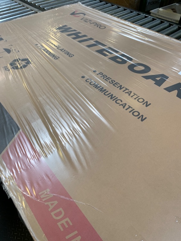 Photo 1 of VIZ-PRO Dry Erase Board/Whiteboard, 72 x 48 Inches, Wall Mounted Board for School Office and Home 6' x 4'