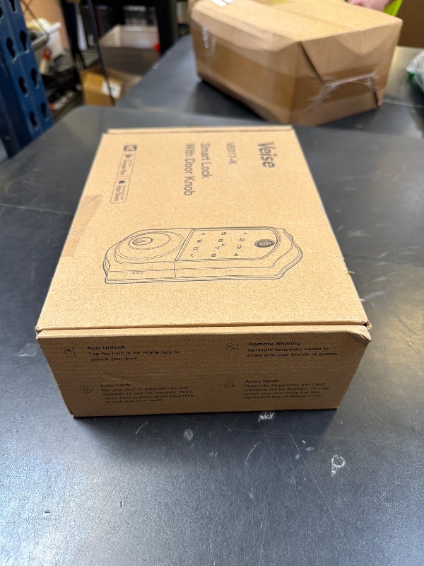 Photo 1 of Veise VE017-K Fingerprint Smart Lock with 2 Knobs, App Control, Keyless Entry Front Door Lock Set, Electronic Touchscreen Keypad Deadbolt, Emergency Power Port, Easy Install, Auto-Lock, Matte Black