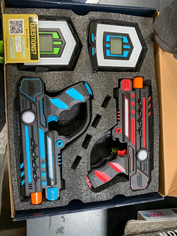 View 2 of Squad Hero Rechargeable Laser Tag 360° Sensors + LCDs - Set of 4 - Easter Gift Ideas for Kids Teens and Adults Boys & Girls Family Fun - Cool Teenage Lazer Group Activity, Teen Gifts Ages 8+ Year Old