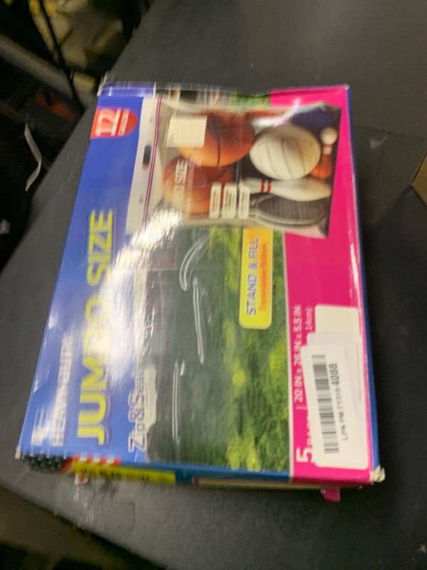 Photo 1 of 10 Gallon Heavy Duty Large Storage Bags with Handle, Big Zip Seal Top Bags, 6 Mil Extra Thick Clear Big Plastic Resealable Zip Poly Bags for Home Moving, Travel, Camping, 20" x 26", Pack 10