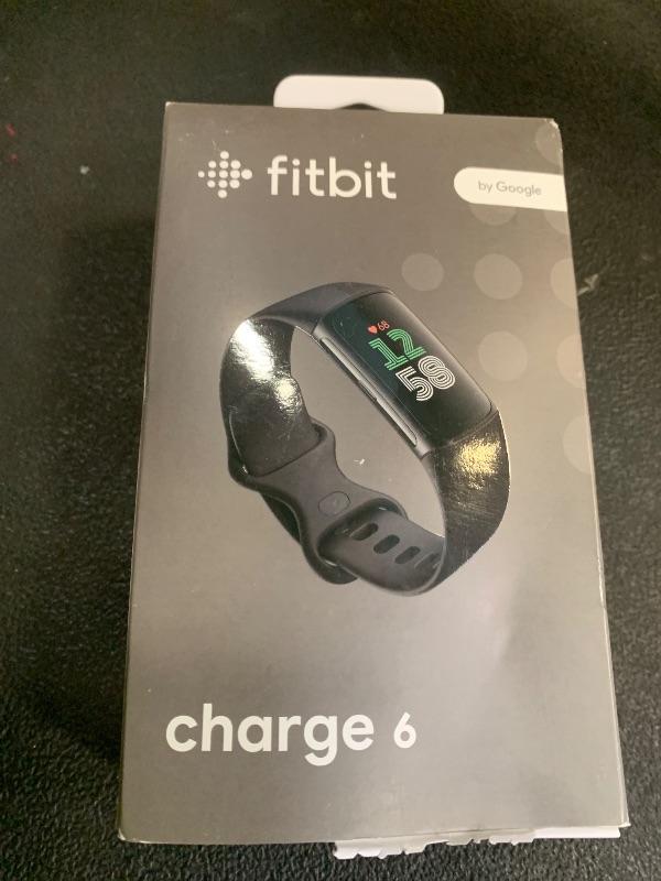Photo 1 of Fitbit Charge 6 Fitness Tracker with Google apps, Heart Rate on Exercise Equipment, 6-Months Premium Membership Included, GPS, Health Tools and More, Obsidian/Black, One Size (S & L Bands Included)