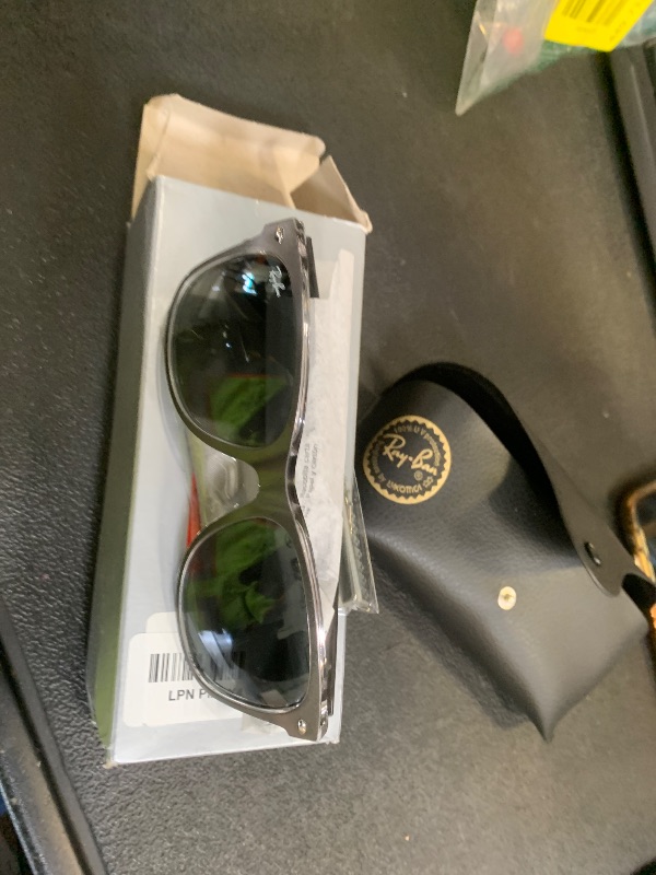 Photo 1 of Ray-Ban Unisex RB2132 New Wayfarer Gradient Square Sunglasses, Gunmetal On Transparent/Light Grey Gradient Dark Grey, 55 mm