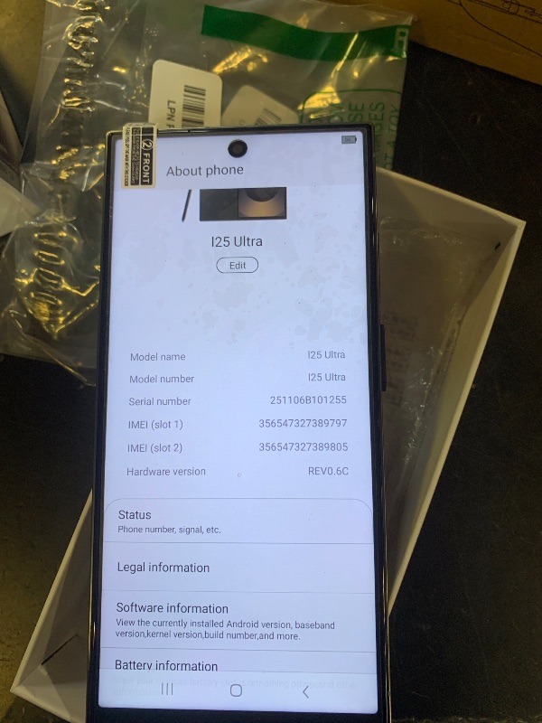 Photo 1 of HTDSHFY I25 Ultra Unlocked Cell Phone, 7000mAh Long Battery Life Smartphone,Built in Pen,6.8" HD Screen 12+512GB Unlocked Phones,5G/Dual SIM/Fingerprint Unlock/Face ID (Purple2)