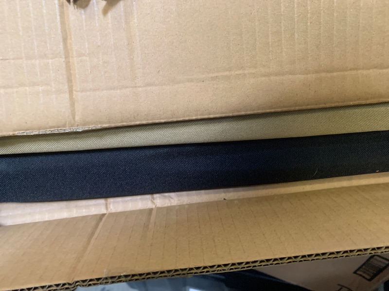 Photo 1 of Amazon Basics Portable Folding Soft Dog Crate for Cat, Dog, Rabbit, Double Door with Mesh Ventilation, Collapsible, Easy to Set Up, Large 36" x 24" x 24", Tan