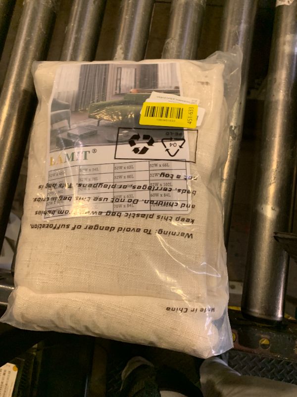 Photo 1 of LAMIT Ivory 90 Inches Long Linen Sheer Curtains for Living Room, Back Tab and Rod Pocket Nautral Curtains Light Filtering Boho Panels for Bedroom/Dining Room, Set of 2, 52 x 90 Inch