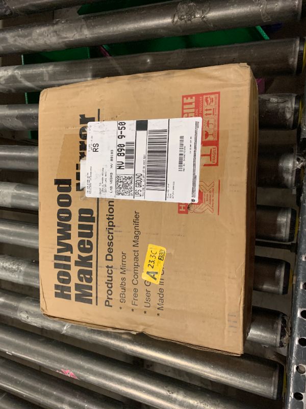 Photo 1 of Hansong Vanity Mirror with Lights Lighted Makeup Mirror with 9 LED Bulbs Plug in Light Up Makeup Mirror with Lights 360 Rotation with 10x Magnifying Mirror Tabletop