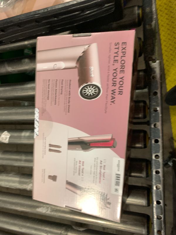 Photo 1 of FACTORY SEALED
Shark FlexFusion Hair Straightener & Powerful Hair Dryer with Fusion Hair Brush, Ceramic Air Styler with Auto-Wrap Curlers & Concentrator, Ceramic Plates, Cosmic Blush HD641S