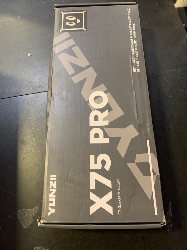 Photo 1 of YUNZII X75 PRO 82 Key Wireless Hot Swappable Mechanical Gaming Keyboard with Transparent Keycaps,Gasket Mount,BT5.0/2.4G/USB-C for Windows/Mac(Crystal Ice Switch, Wireless-White)