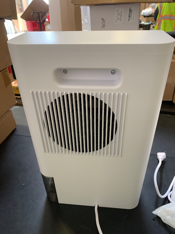 Photo 1 of Dehumidifiers for Home, 2000 Sq.Ft Small Dehumidifier with 3.3ft Drain Hose, 2.5L Tank, Timer Sleep Mode, Portable Dehumidifier for Basement, Bedroom, Bathroom (Pure White)