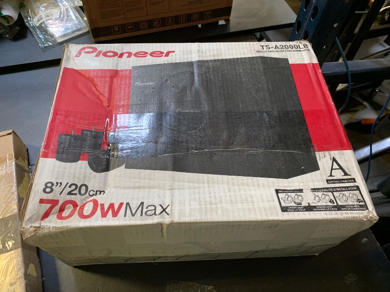 Photo 1 of PIONEER A-Series TS-A2000LB 8” Subwoofer – 700W Max, Pre-Loaded Shallow-Mount Design, Deep Bass in Tight Spaces, Easy Installation, Enclosure Included