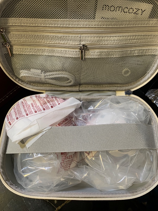 Photo 1 of Momcozy M5 Smart APP Controlled Wearable Breast Pump, Hands-Free Wireless Electric Pump, 3 Modes 9 Suction Levels, BPA-Free, Portable Lightweight, 24mm Flange, 2-Pack Quill Gray