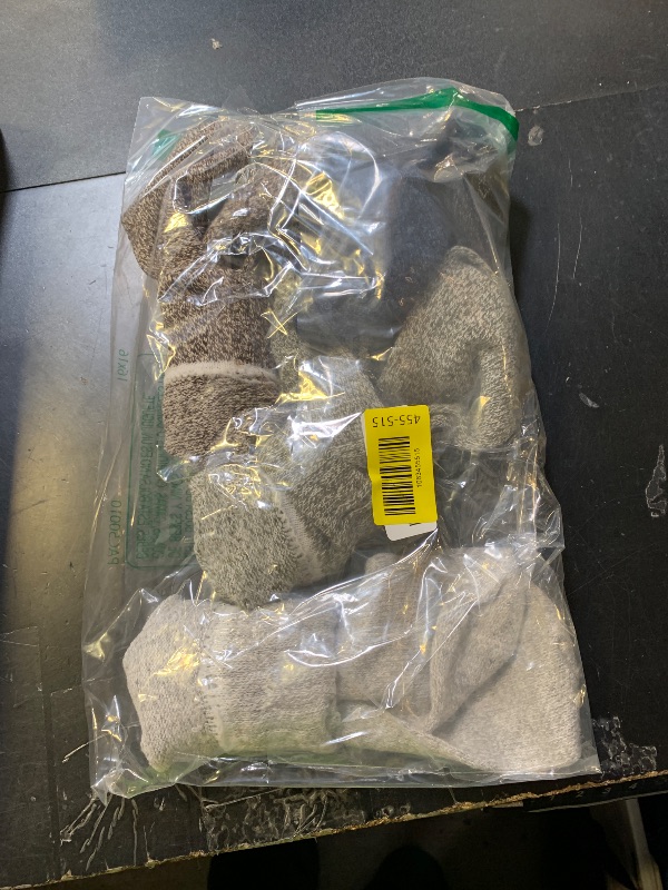 Photo 1 of YSense 5 Pairs Mens Wool Socks Winter Warm Knit Causal Crew Socks for Men