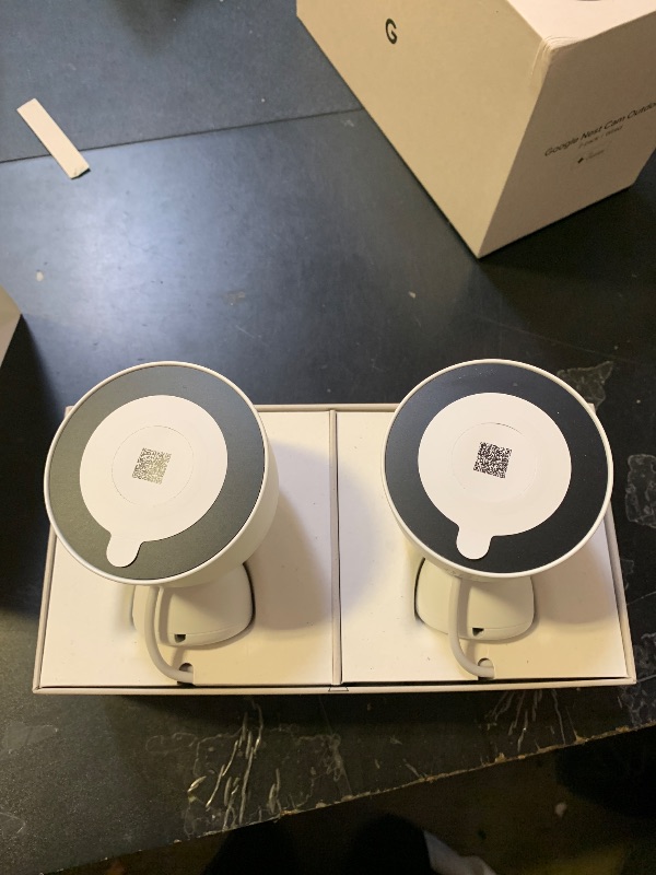 Photo 1 of Google Nest Cam Outdoor (Wired, 2nd Gen) - 2 Pack - Security Camera with 2K Video and Gemini, Night Vision, 2-Way Audio - Works with Google Home - 2025 Model - Snow