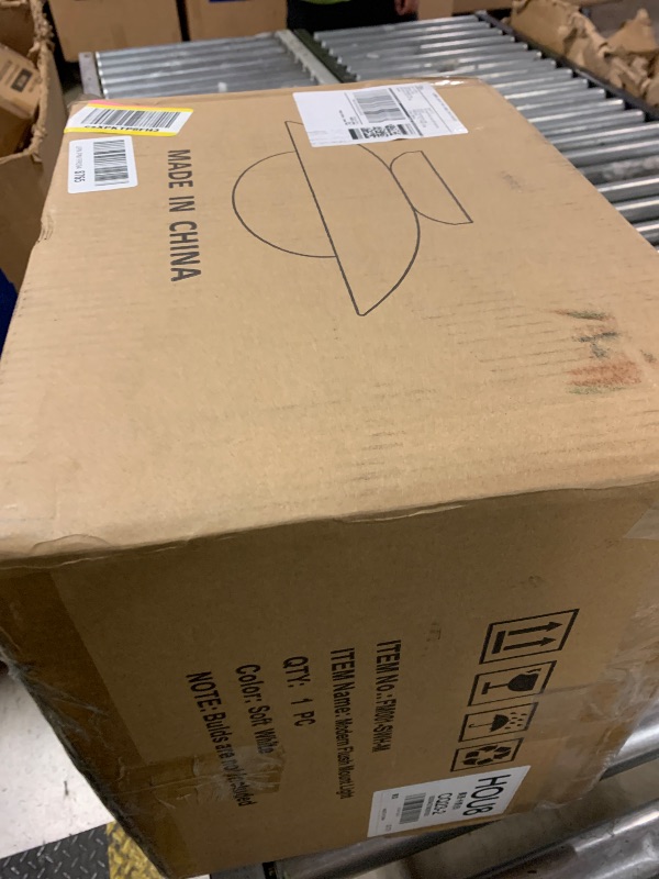 Photo 1 of Pirxxiy Soft White Semi Flush Mount Ceiling Light Fixture, Bowl Lampshade Style Vintage Close to Ceiling Light Fixture, Modern Indoor Flush Mount Light for Bedroom, Entryway, Corridor, Room Decor Lamp