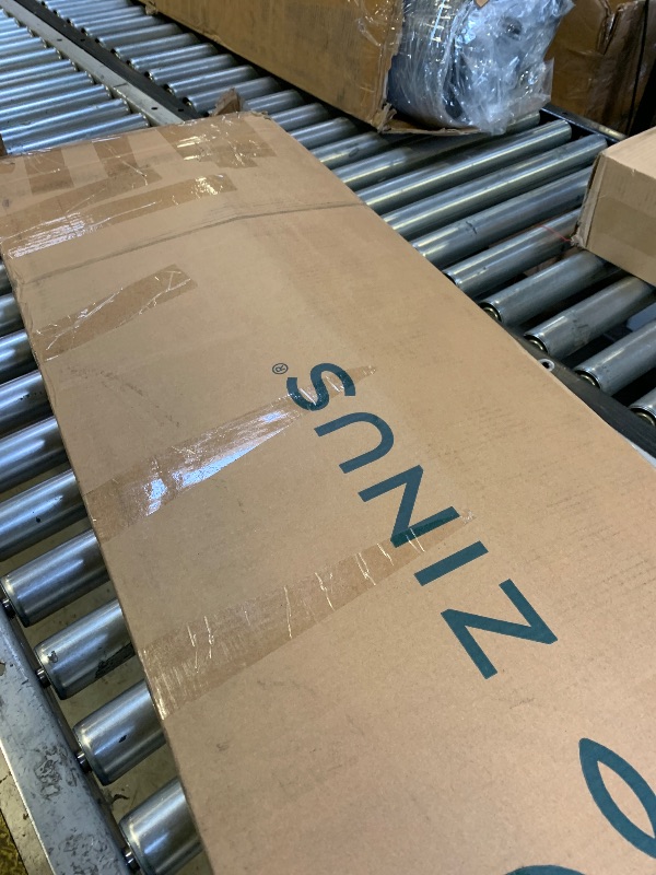 Photo 1 of Zinus Leah Bamboo Platform Bed Frame with Headboard, No Box Spring Needed, Wood Slat Support, Easy Assembly, Queen