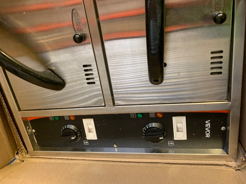 Photo 1 of VEVOR Commercial Electric Drawer Warmer, 2 Full-Size Pan Stainless Steel Food Warmer, Freestanding Standard Warming Drawer Cabinet, 85°F–185°F Wide Temperature Range, for Restaurant, Hotel Buffet & Bakery