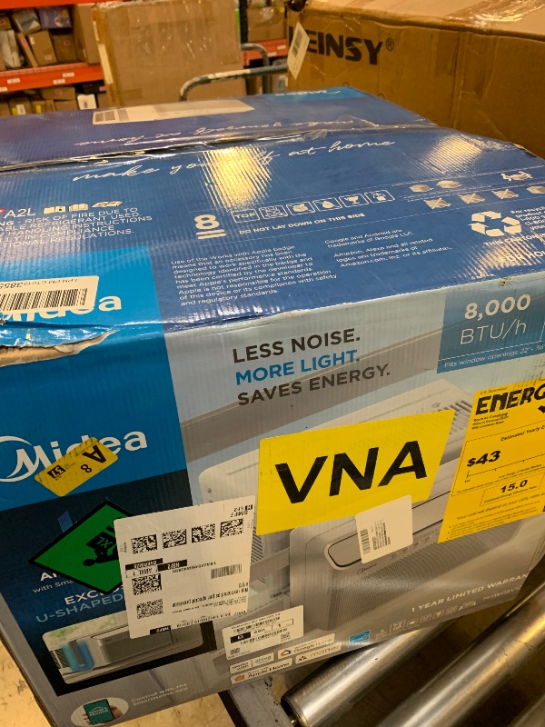 Photo 1 of Midea 8,000 BTU U Shaped Smart Inverter Window Air Conditioner - Cools 350 Sq Ft, Ultra Quiet with Open Window Flexibility - Alexa/Google Assistant Compatible - 37% Energy Savings, Remote (Updated)