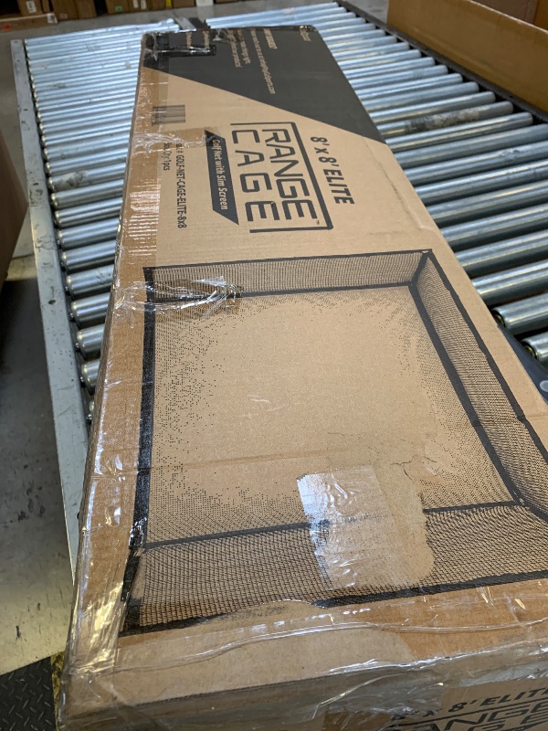 Photo 1 of GoSports Range Cage Elite Golf Hitting Net - 8 x 8 ft Golf Simulator Enclosure with Impact Screen