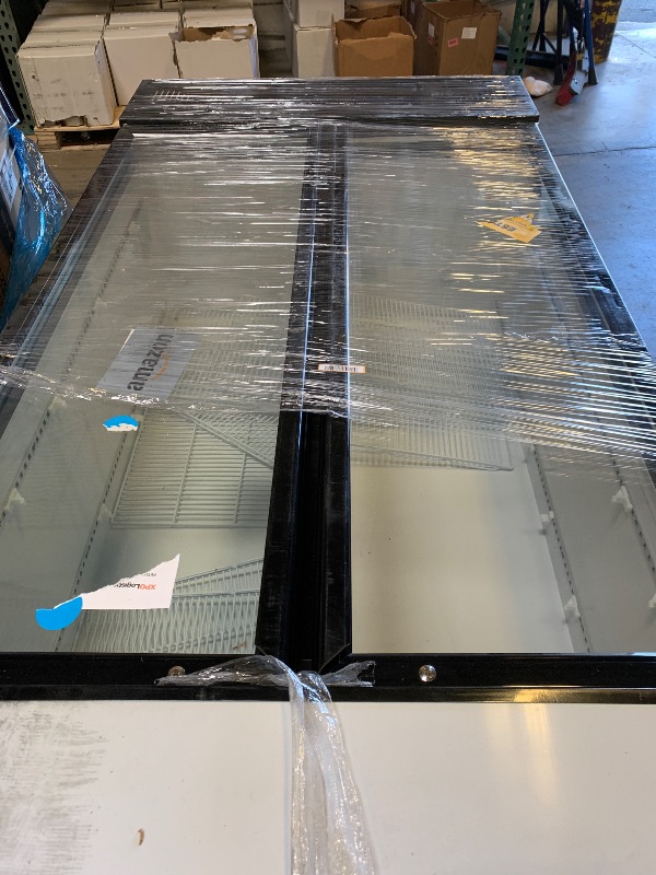 Photo 1 of BINGERMA Commercial Merchandiser Display Refrigerator with 2 Glass Doors 30 Cu.ft Beverage Back Bar Cooler Black Drink Fridge for Convenience Stores, Supermarkets, Bars, Offices