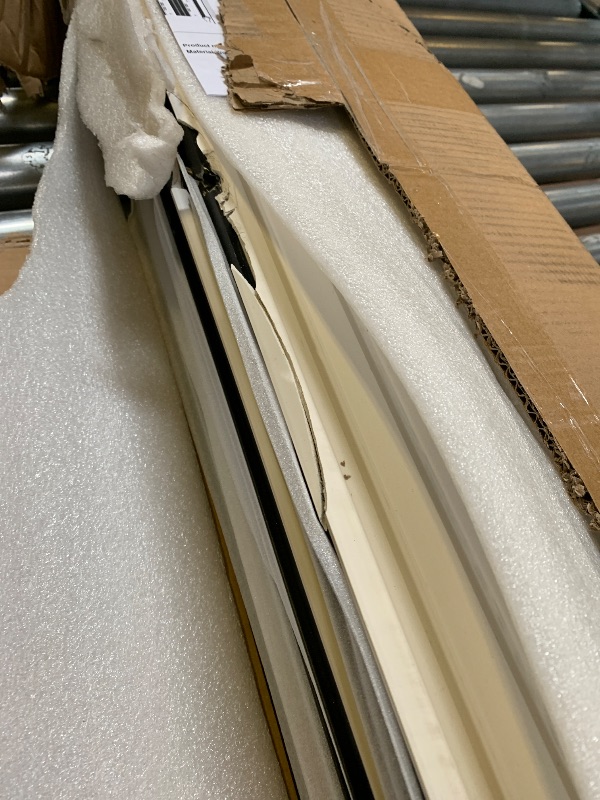 Photo 1 of **MAJOR DAMAGE** SOLD FOR PARTS ONLY** RITOLLO WPC Slat Wall Panels, 90.6 x 6.6 x 0.9Inches 3D Accent Wall Panels for Interior Home Decor, Fluted Wood Paneling for Living Room, TV Background, Office, Bedroom (Matte Black)