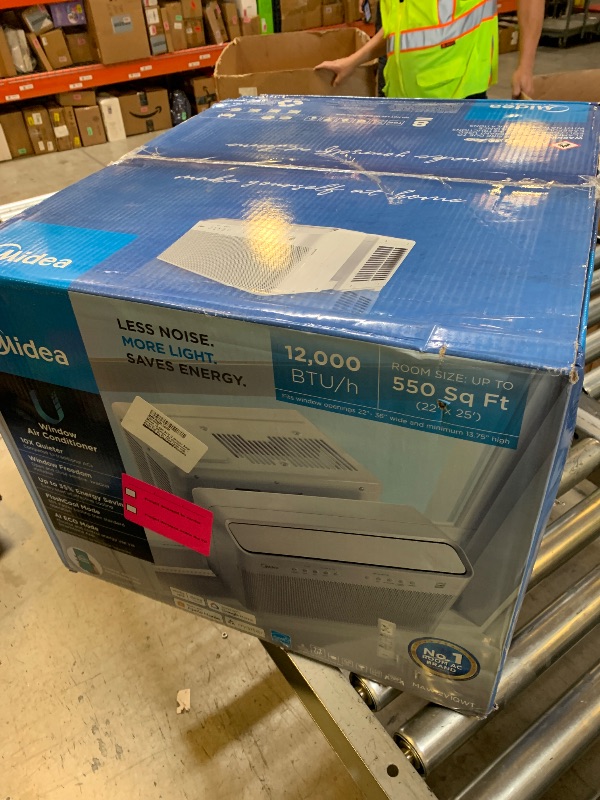 Photo 1 of Midea 12,000 BTU U Shaped Smart Inverter Window Air Conditioner - Cools 550 Sq Ft, Ultra Quiet with Open Window Flexibility - Alexa/Google Assistant Compatible - 35% Energy Savings, Remote (Updated)
