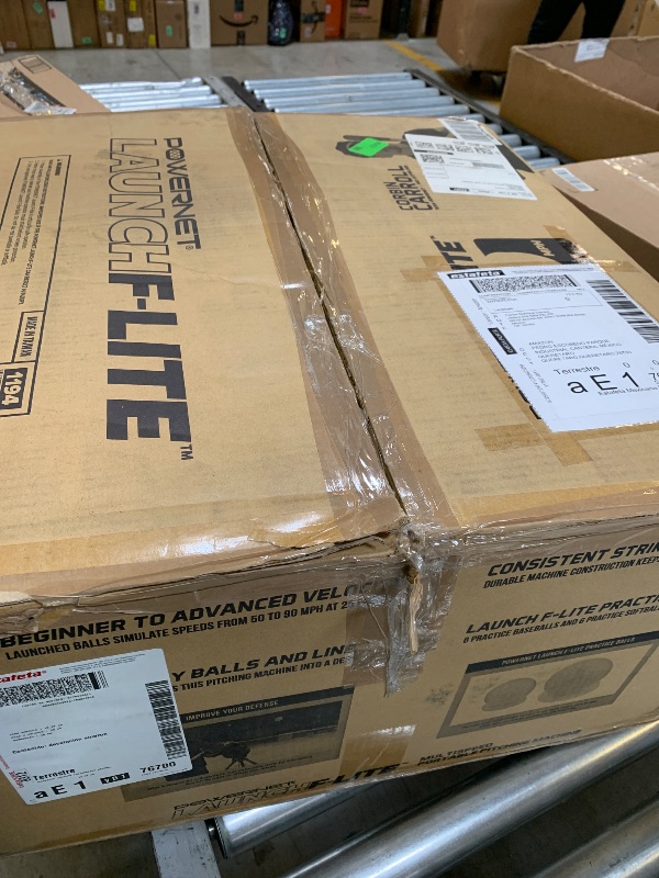 Photo 1 of PowerNet Launch F-lite Baseball & Softball Pitching Machine, Adjustable Height and Angles, Variable Speed Up to 90 MPH, Batting Practice Ball Launcher (F-lite)