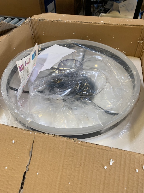 Photo 1 of TCL 52" Low Profile Ceiling Fan with Light, Slim, Black, Flush Mount, DC Reversible Motor, 6 Speeds, Remote Control, Noiseless, Dimmable, LED Light, 3CCT, Modern Matte Black Ceiling Fan for Bedroom