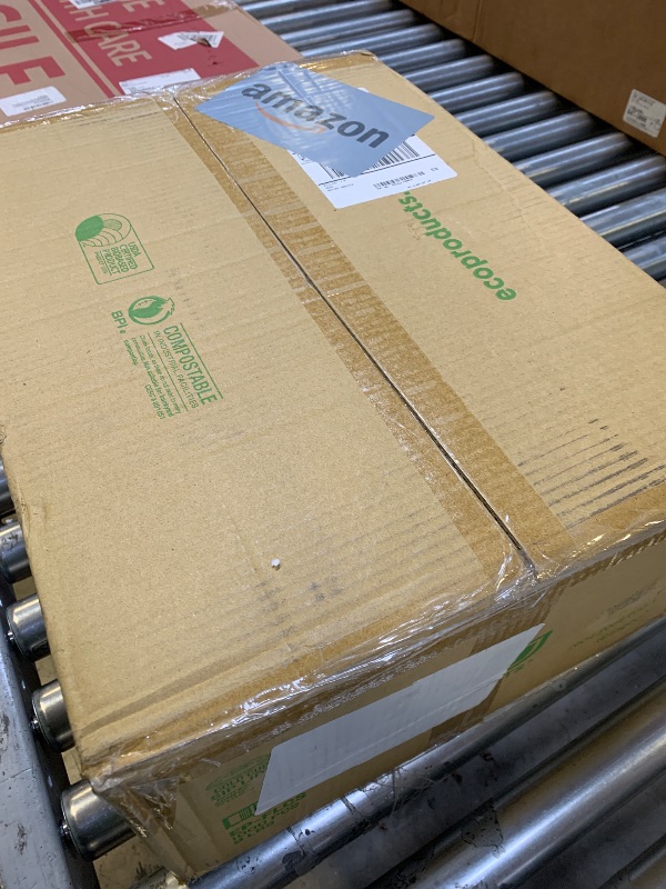 Photo 1 of ECO PRODUCTS GreenStripe Clear Compostable 12oz PLA Plastic Cups, Case of 1000, Disposable Renewable Plant-Based Cold Cups, For Cold Drinks & Snacks, BPI Certified, ASTM Compliant.