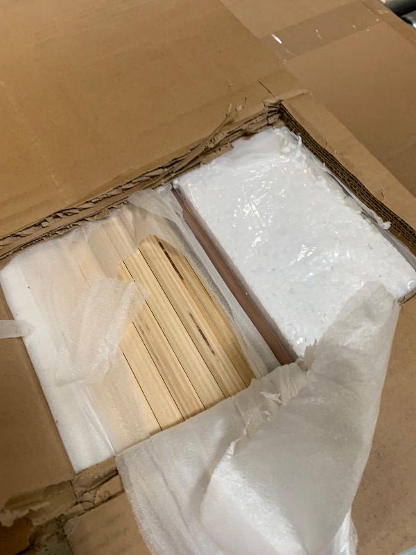 Photo 1 of Mellow Naturalista Classic 12 Inch Solid Wood Platform Bed with Wooden Slats, Cal King, Natural Pine