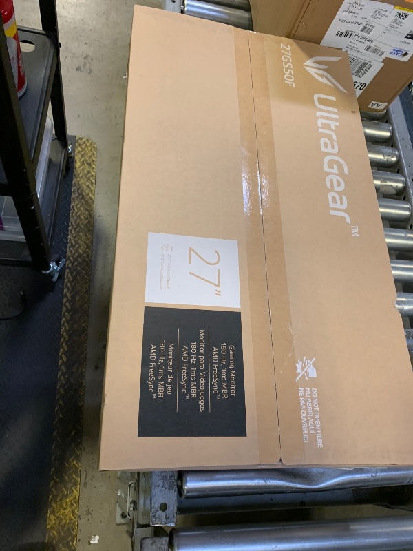 Photo 1 of LG - 27GS50F 27 inch UltraGear FHD Gaming Monitor with AMD FreeSync - Black (FACTORY SEALED)