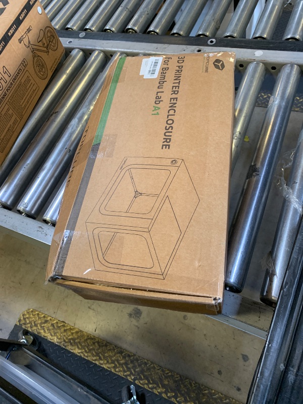 Photo 1 of TOPCUBE 3D Printer Enclosure for Bambu Lab A1 Combo, Stainless Steel Frame Enclosure with LED Light, Fireproof Dustproof Noise Reduction Constant Temperature 3D Printer Cover, 838x588x588MM
