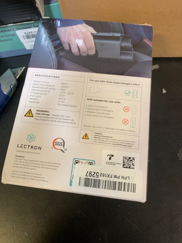 Photo 1 of Lectron NACS to CCS Electric Vehicle Adapter with Interlock - (500A/1,000V) - Compatible with Tesla Superchargers - CCS1 EV Fast Charging with Vortex Plus [Check Automaker for Compatibility] - UL 2252