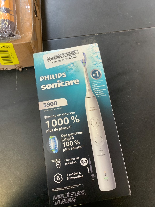 Photo 1 of Philips Sonicare 5900 Series Electric Toothbrush - Next-Generation Sonicare Technology, Pressure Sensor, 6 Brushing Settings, SmarTimer, BrushPacer, 21-Day Runtime, White, Model HX7130/02