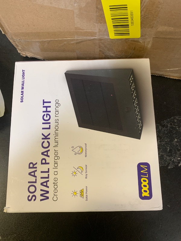 Photo 1 of SOTTLOT Solar Outdoor Lights, 1000LM IP65 Waterproof Solar Flood Lights with 4 Modes, 4000K Motion Sensor Solars Wall Light for House Number, Porch, Frontdoor, Backyard