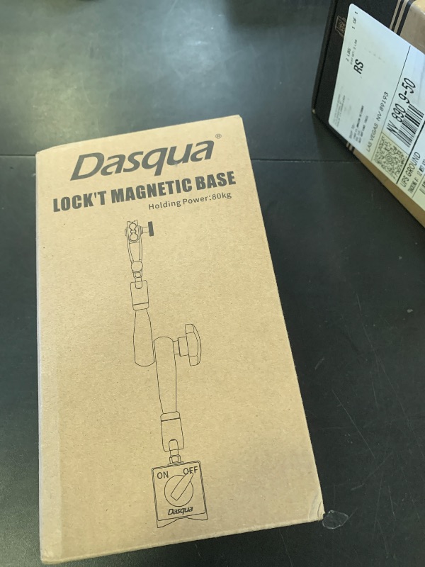 Photo 1 of Dasqua Industrial-Strength Magnetic Base Indicator Holder with Fine Adjustment, Heavy Duty dial gage Holder with Swivel clamp, 176lb/80kg Max Pull
