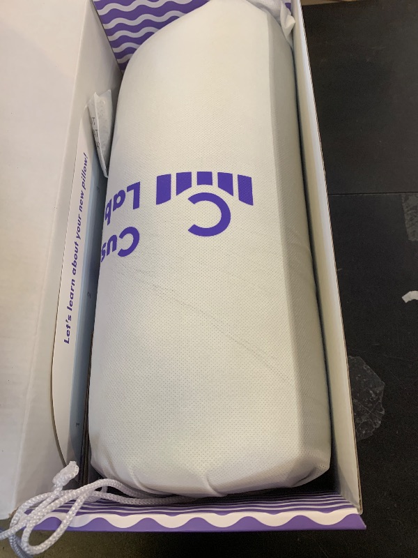 Photo 1 of C CUSHION LAB Deep Sleep Pillow, Patented Ergonomic Contour Design for Side & Back Sleepers, Orthopedic Cervical Shape Gently Cradles Head & Provides Neck Support & Shoulder Pain Relief - Calm Grey
