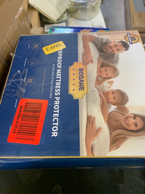 Photo 1 of 100% Waterproof Queen Mattress Protector Breathable Cooling 3D Air Fabric Mattress Cover Smooth Soft Hypoallergenic Noiseless Bed Cover Machine Washable Vinyl Free, 8-21'' Deep Pocket