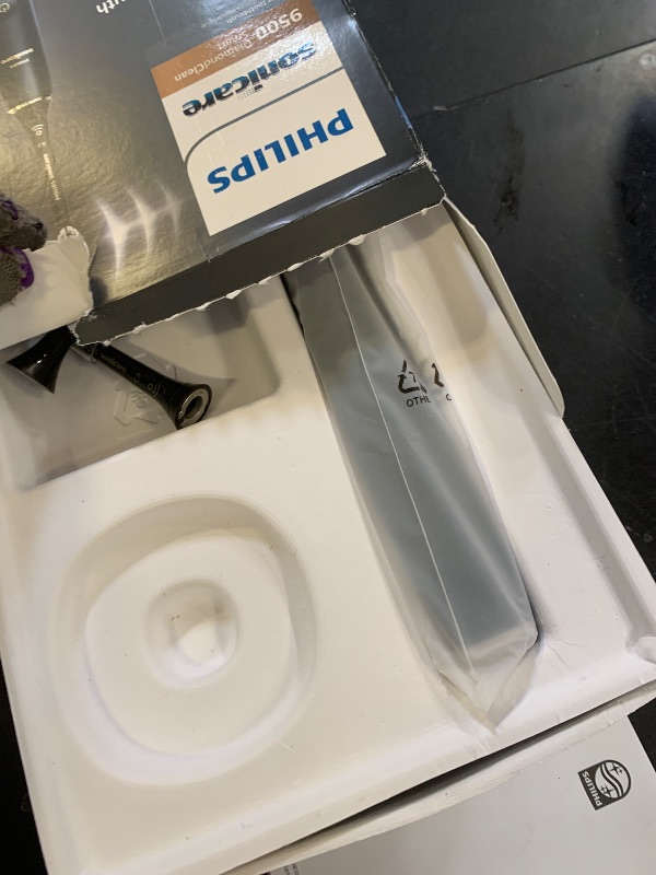 Photo 1 of Philips Sonicare DiamondClean Smart 9500 Electric Toothbrush, Sonic Toothbrush with App, Pressure Sensor, Brush Head Detection, 5 Brushing Modes and 3 Intensity Levels, Black, Model HX9923/11