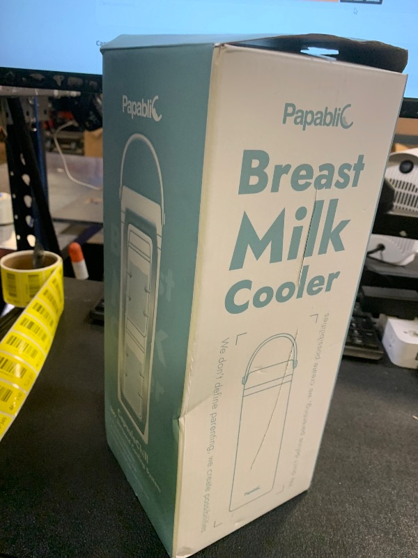 Photo 1 of Papablic Innovative 360° CapsuleChill Breastmilk Cooler for 36H Safe Storage, 20oz Stress-Free Portable Breast Milk Chiller with 2pcs Stainless Steel Baby Bottles for Work & Travel, Mint Green