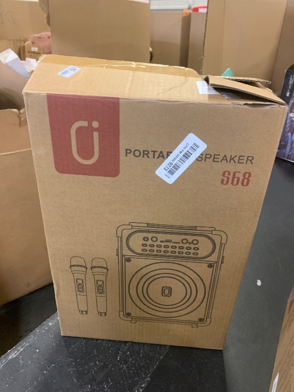 Photo 1 of HWWR Karaoke Machine, Portable Bluetooth 5.3 Speaker with 2 Wireless Microphones for Adults, PA System with Echo Adjustment, Support TWS/TF Card/USB/AUX/TVs Connected