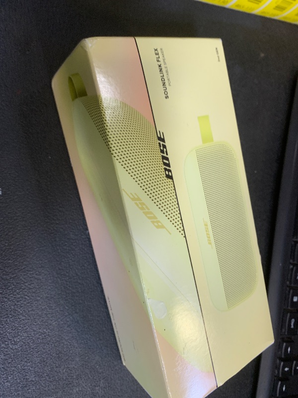 Photo 1 of Bose SoundLink Flex Bluetooth Speaker (2nd Gen) - Portable Outdoor Speaker with Hi-Fi Audio, Waterproof and Dustproof, USB-C, Up to 12 Hours Battery Life, Citrus Yellow - Limited Edition Color