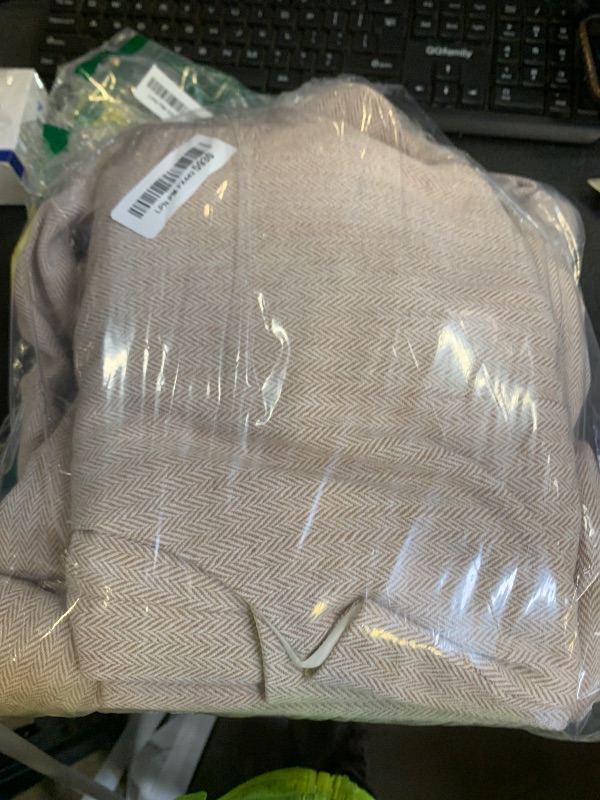 Photo 1 of Retro Herringbone Tweed Suits for Men 3 Pieces Prom Suit Set Classic Tuxedo Slim Fit Mens Jacket Pants Set Champagne XL