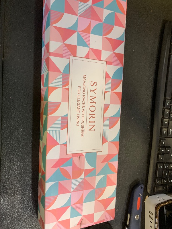 Photo 1 of SYMORIN Non-Slip Mahjong Racks with Pushers, 4-Pack Clear Acrylic Racks, American Mahjong Accessories, Gift-Ready Mahjong Gifts (Clear)