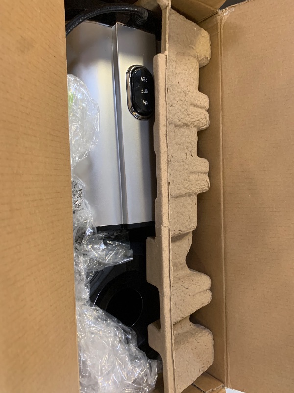 Photo 1 of ECOSELF Cold Press Juicer with 3 Filters (For Juice/Sorbet/Nut Milk), Juicer Machines With Wide Mouth Hopper, Self Feeding & Hands-Free Design, Juicer for Family Party, With Pusher, Light Gray